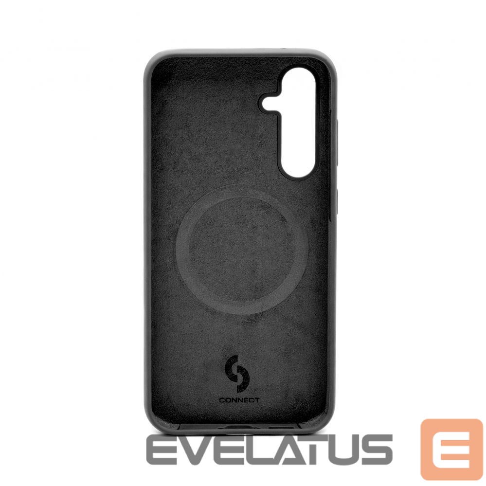Back panel cover Connect Samsung Galaxy S23 FE Premium Quality Magnetic Soft Touch Silicone Case Black