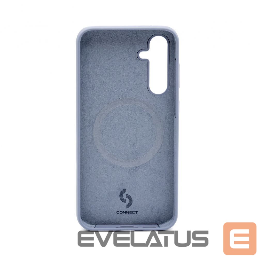 Back panel cover Connect Samsung Galaxy S23 FE Premium Quality Magnetic Soft Touch Silicone Case Lavender Gray