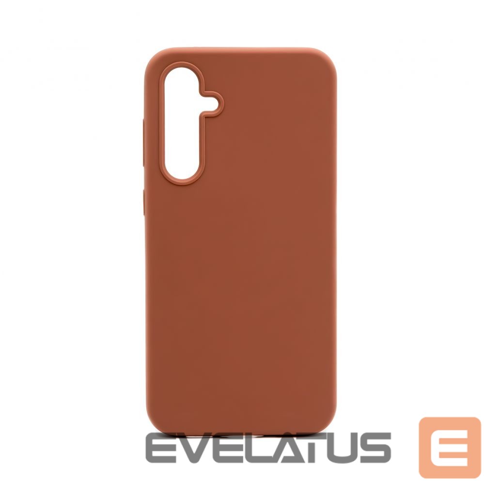Back panel cover Connect Samsung Galaxy S23 FE Premium Quality Magnetic Soft Touch Silicone Case Saddle Brown