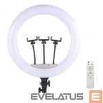Selfie stick Elight  SR18 45cm LED Light Ring with 3x Smartphone holder + 220V Adapter + BT remote Black