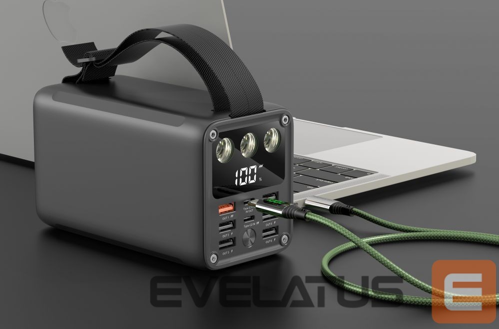 Power bank Evelatus Outdoor Power Bank 22.5W 60000 mAh / 7 outputs 2 inputs Black