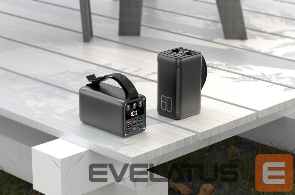Power bank Evelatus Outdoor Power Bank 22.5W 60000 mAh / 7 outputs 2 inputs Black