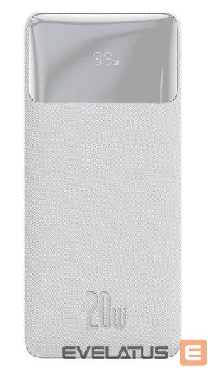 Power bank Baseus Bipow fast charging power bank 10000mAh 20W white (Overseas Edition) + USB-A - Micro USB cable 0.25m White
