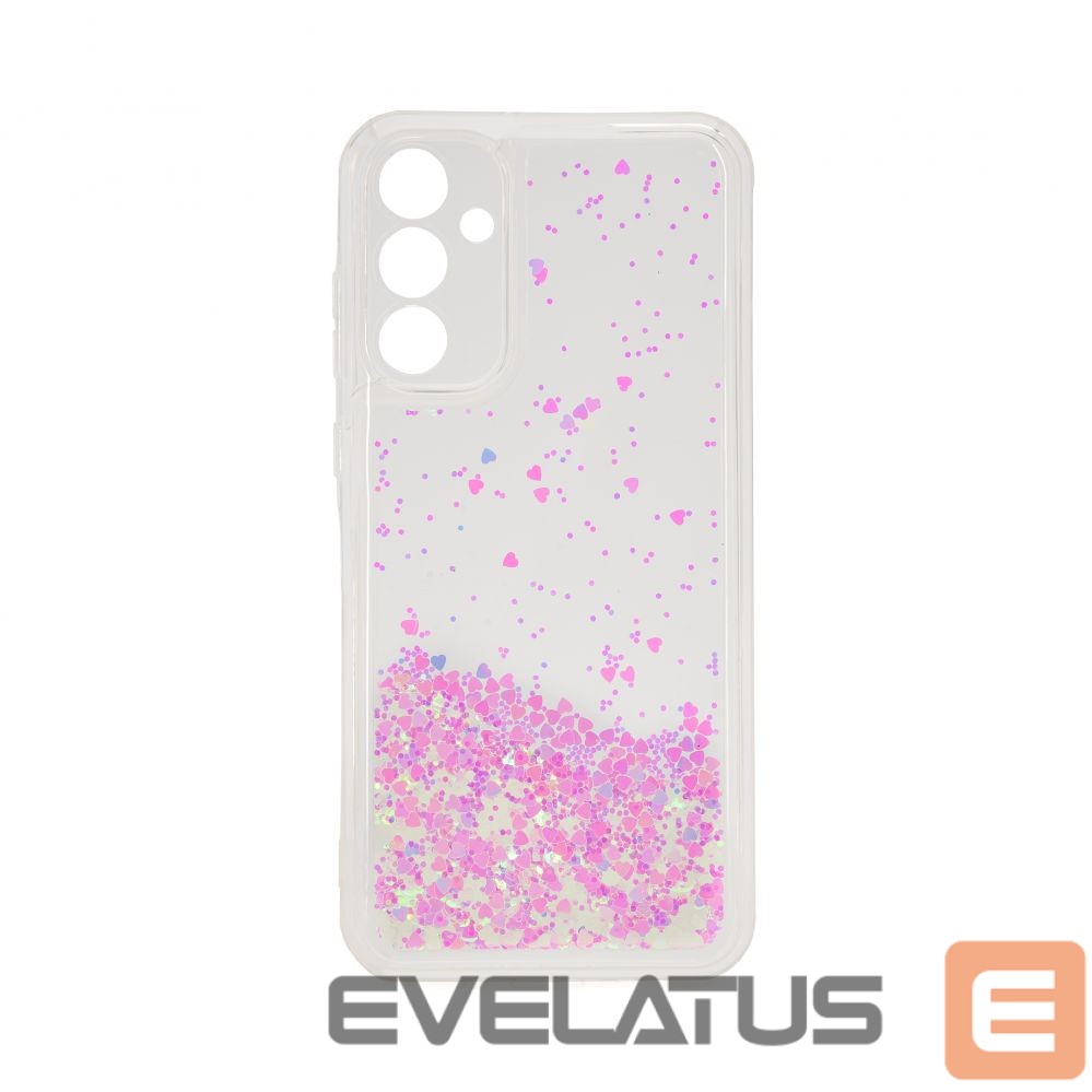 Back panel cover iLike Samsung Galaxy A35 Silicone Case Water Glitter Light Pink