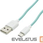 Cable USAMS  US-SJ098 USB A to Micro USB Charging Cable 1M Cyan