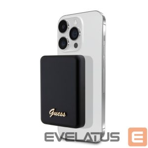 Power bank Guess  Power Bank 5000mAh 15W MagSafe And Regular Charge With Metal Ssript Logo Black
