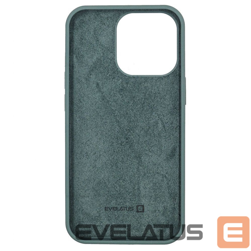 Back panel cover Evelatus Apple iPhone 13 Pro Max Premium Soft Touch Silicone Case Pine Green