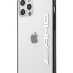 Back panel cover AMG Apple iPhone 12/12 Pro 6.1' Mettalic Black Edges Case Transparent