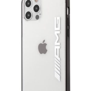 Back panel cover AMG Apple iPhone 12/12 Pro 6.1' Mettalic Black Edges Case Transparent