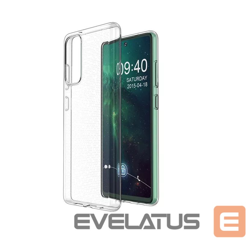 Back panel cover Evelatus Samsung Galaxy S20 FE/S20 FE 5G Clear Silicone Case 1.5mm TPU Transparent