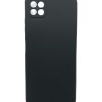 Back panel cover Evelatus Samsung Galaxy A22 5G Premium Soft Touch Silicone Case Black