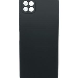 Back panel cover Evelatus Samsung Galaxy A22 5G Premium Soft Touch Silicone Case Black
