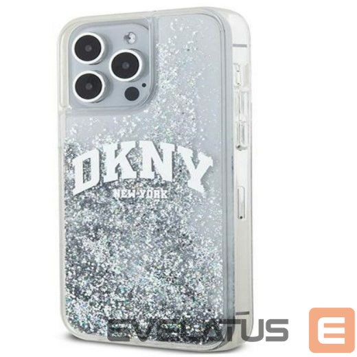 Back panel cover DKNY Apple iPhone 15 Pro 6.1 hardcase Liquid Glitter Big Logo Black