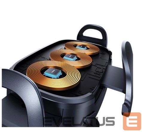 Auto holder Baseus LightChaser BS-CM029 car holder with triple coil inductive charger Black