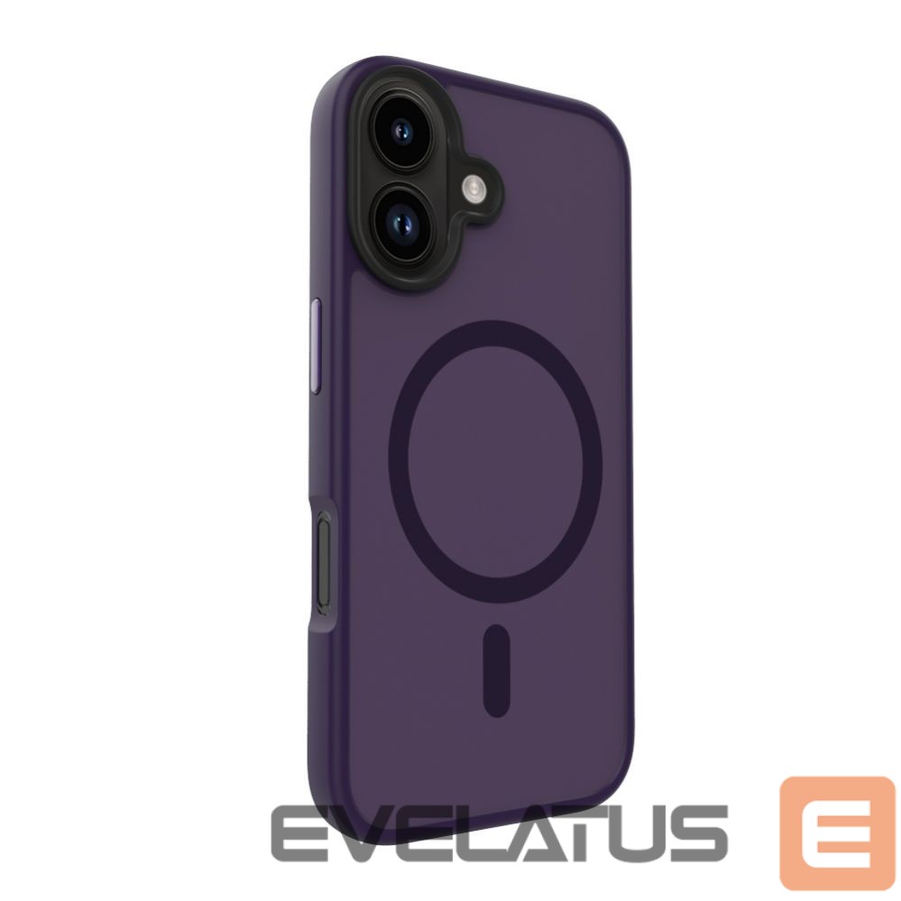 Back panel cover Evelatus Apple iPhone 16 Hybird Case With Magsafe PC+TPU Purple