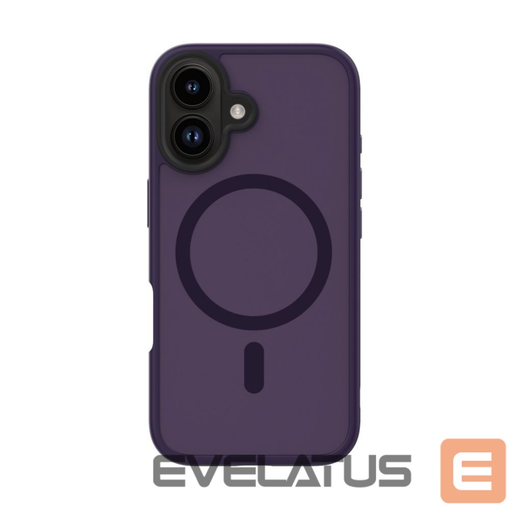 Back panel cover Evelatus Apple iPhone 16 Hybird Case With Magsafe PC+TPU Purple