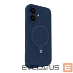 Back panel cover Evelatus Apple iPhone 16 Premium Magsafe with Stand Soft Touch Silicone Case Dark Blue