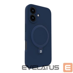 Back panel cover Evelatus Apple iPhone 16 Premium Magsafe with Stand Soft Touch Silicone Case Dark Blue