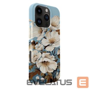 Back panel cover Evelatus Apple iPhone 16 Pro Slim Shell with Magsafe customized print design Flower Blue