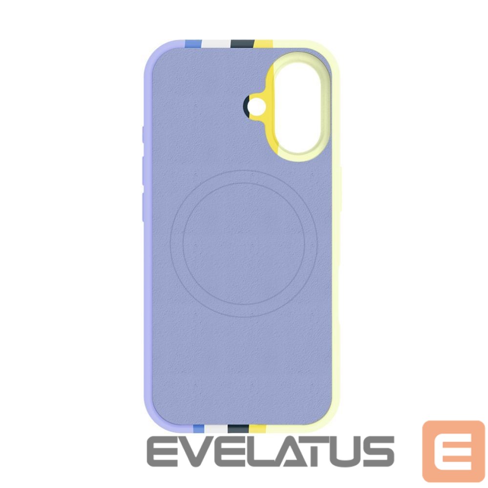 Back panel cover Evelatus Apple iPhone 16 Multi-Colored Silicone Case With MagSafe Crimson White