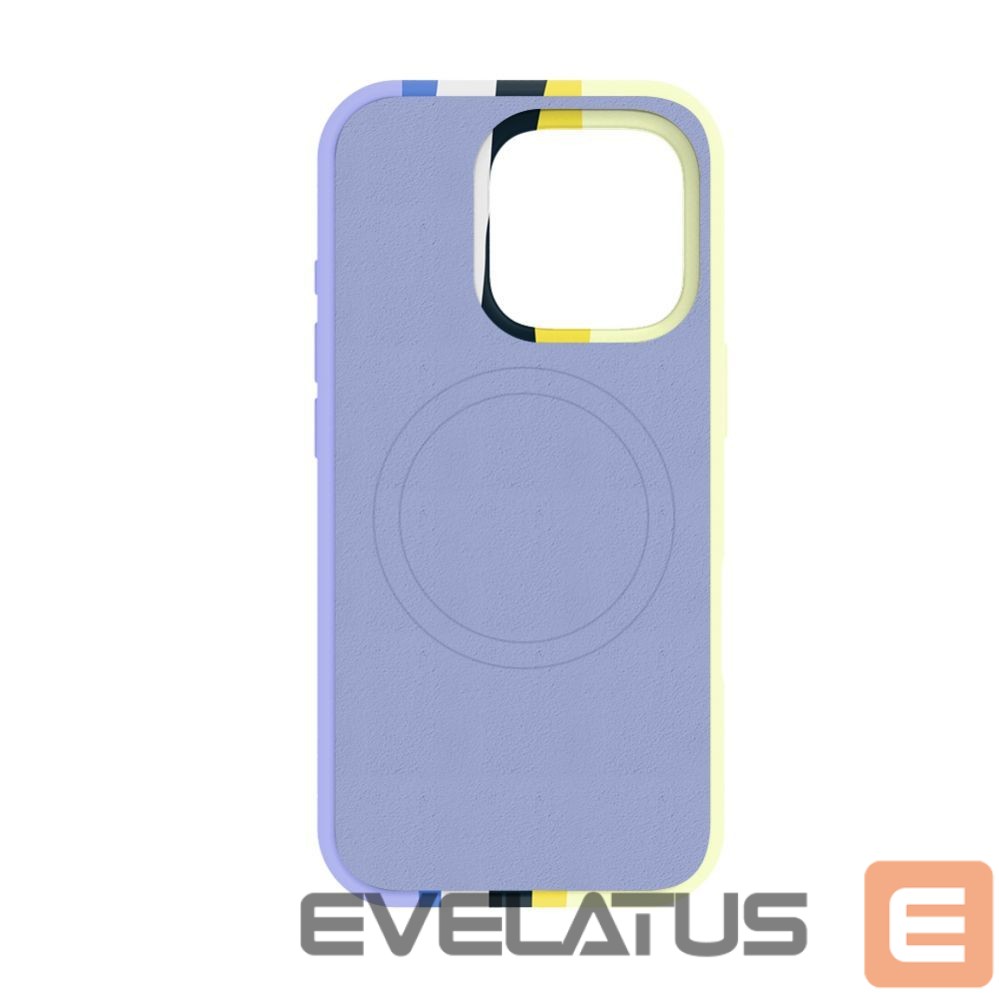 Back panel cover Evelatus Apple iPhone 16 Pro Multi-Colored Silicone Case With MagSafe Ceramic White