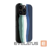 Back panel cover Evelatus Apple iPhone 16 Pro Multi-Colored Silicone Case With MagSafe Aqua Blue