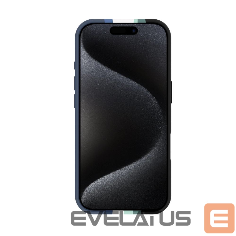 Back panel cover Evelatus Apple iPhone 16 Pro Max Multi-Colored Silicone Case With MagSafe Aura Blue