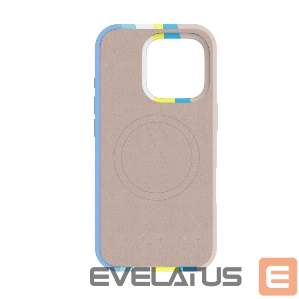 Back panel cover Evelatus Apple iPhone 16 Pro Max Multi-Colored Silicone Case With MagSafe Beige Cream