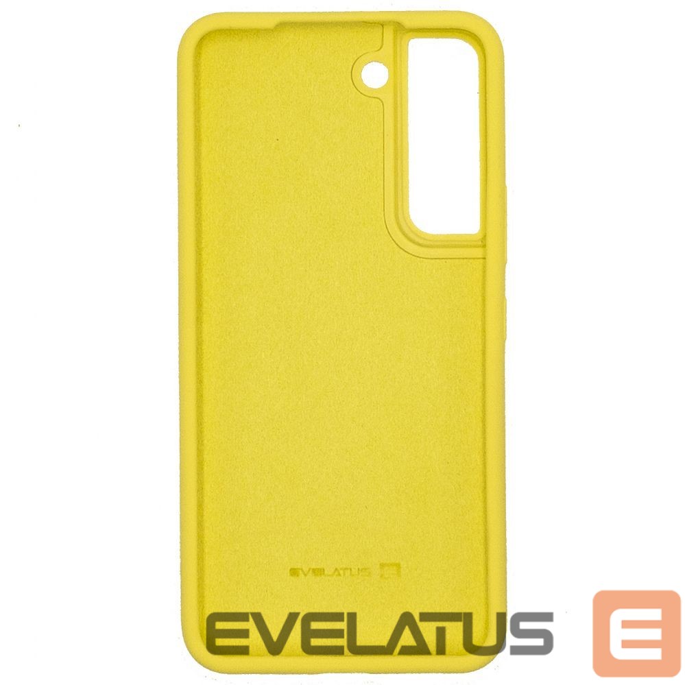 Back panel cover Evelatus Samsung Galaxy S22 Premium Soft Touch Silicone Case Yellow