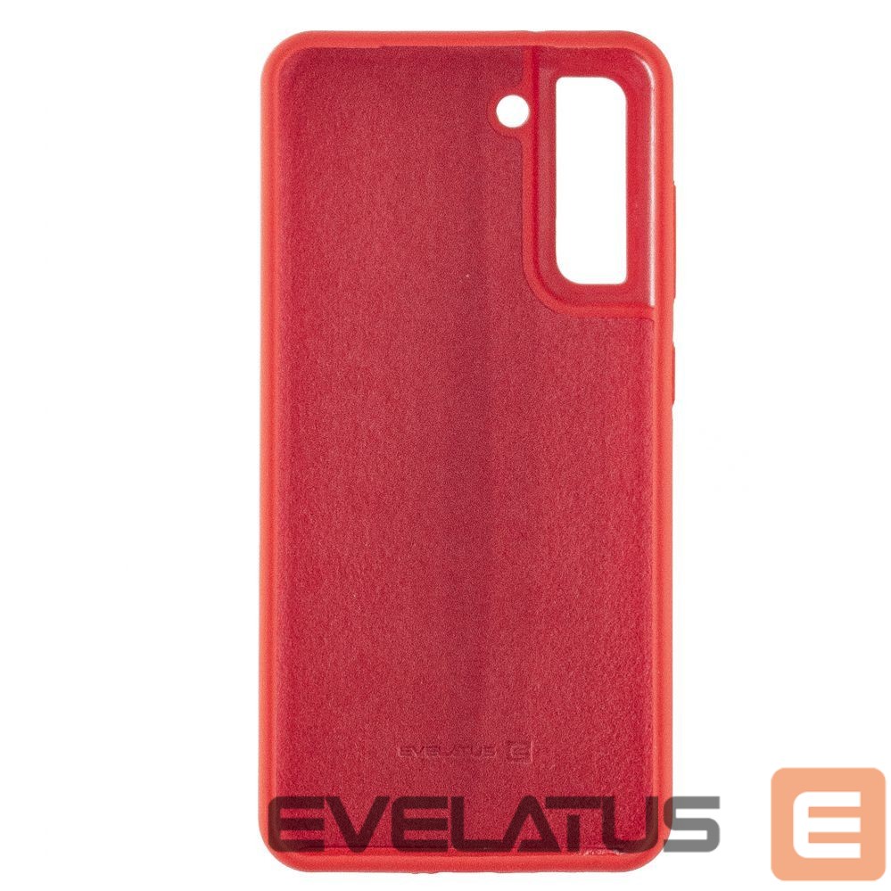 Back panel cover Evelatus Samsung Galaxy S21 FE Premium Soft Touch Silicone Case Chinese red