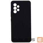 Back panel cover Evelatus Samsung Galaxy A73 5G Premium Soft Touch Silicone Case Black