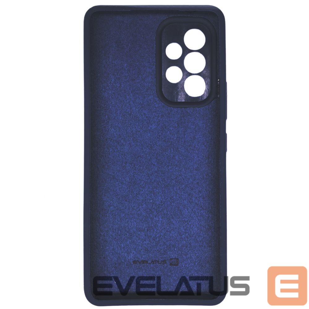 Back panel cover Evelatus Samsung Galaxy A73 5G Premium Soft TouchSilicone Case Navy Blue