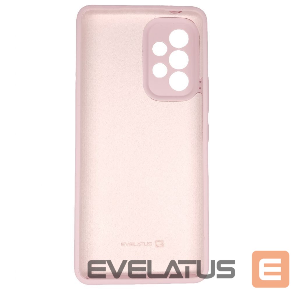 Back panel cover Evelatus Samsung Galaxy A73 5G Premium Soft TouchSilicone Case Pink Sand