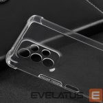Back panel cover Evelatus Samsung Galaxy A73 5G Military Shockproof Silicone Case TPU Transparent
