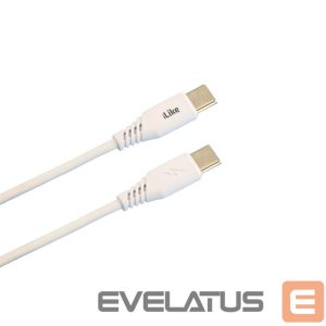 Cable iLike  iLike Evelatus Charging Cable Type-C to Type-C CTT01 White