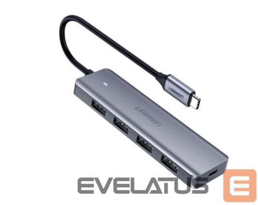 Converter Ugreen 4-Port USB3.0 Hub with USB-C Power Supply Grey