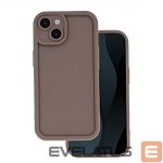 Back panel cover iLike Samsung Galaxy A15 4G / A15 5G Rim TPU case Brown