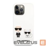 Back panel cover Karl Lagerfeld Apple iPhone 13 Pro Choupette Liquid Silicone Case White