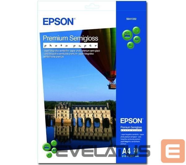 Office supplies EPSON Premium Semigloss Photo Paper, DIN A4, 251g/m², 20 Sheets A4
