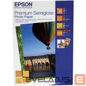Office supplies EPSON  Premium Semigloss Photo Paper 10x15cm, 251g/m2, 50 sheets