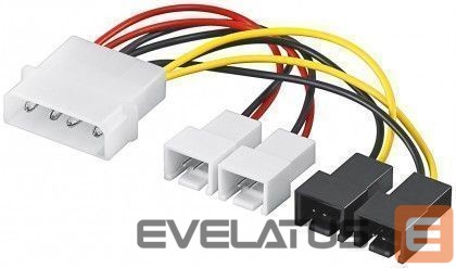 Cable Goobay 93632 Power cable/adapter for PC fans; 5.25 inch male to fan 2x 12 V/2x 5 V, 0.15 m