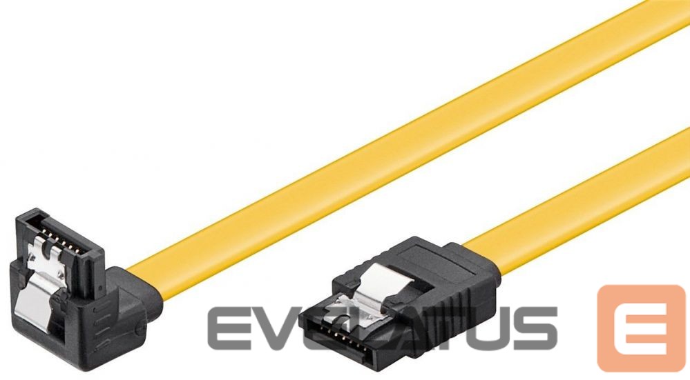Cable Goobay SATA cable PC data cable; 6 Gbps; 90° clip 95020