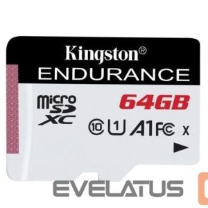 Memory cards Kingston  Endurance UHS-I U1 64 GB, micro SDXC, Flash memory class 10