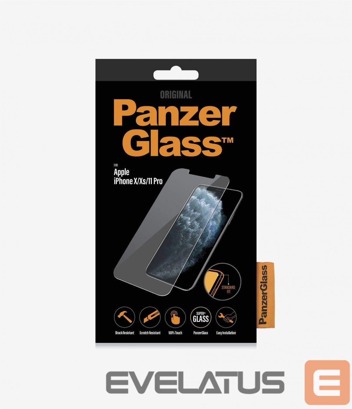 Back panel cover PanzerGlass 2661 Screen Protector, iPhone, X/XS, Tempered glass, Transparent