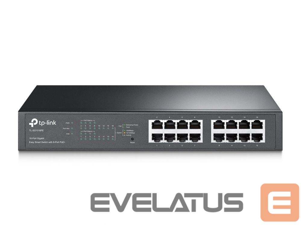 Server - Other Accessories TP-Link Switch TL-SG1016PE Web Managed, Desktop/Rackmountable, 1 Gbps (RJ-45) ports quantity 16, PoE+ ports quantity 8