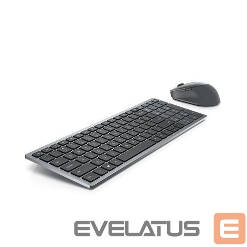 Computer keyboard Dell Keyboard and Mouse KM7120W Keyboard and Mouse Set, Wireless, Batteries included, US, Titan Gray