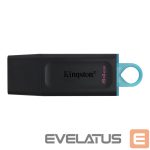 Flash drive Kingston  DataTraveler Exodia USB Flash Drive 64 GB, USB 3.2 Gen 1, Black/Blue, Protective Cap, Large loop 