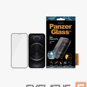 Back panel cover PanzerGlass - For iPhone 12/12 Pro, Glass, Black, Clear Screen Protector, 6.1 