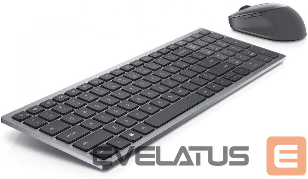 Computer keyboard Dell KM7120W Keyboard and Mouse Set, Wireless, Batteries included, EN/LT, Titan Gray