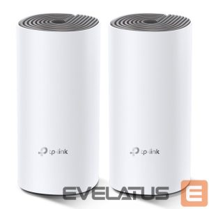 Routers TP-Link  C1200 Whole Home Mesh Wi-Fi System Deco E4 (2-pack)	 802.11ac, 867+300 Mbit/s, 10/100 Mbit/s, Ethernet LAN (RJ-45) ports 2, Mesh Support Yes, MU-MiMO Yes, Antenna type 2xInternal 